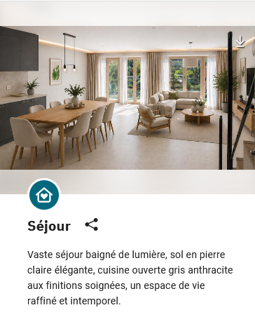 Mattertag interactif dans une visite Vizion
